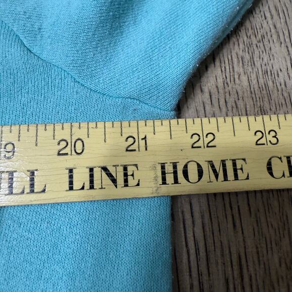 VTG Fruit of the Loom Large Teal Cross Stitch Bunny Sweatshirt Vintage - Picture 5 of 10